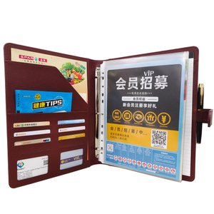 A4 Padfolio Folder With Ring Binder 03 brown