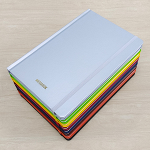 FSC standard hard cover A5 notebook with elastic closure, ruled inner pages and pure color cover