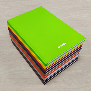 FSC standard hard cover A5 notebook with ruled inner pages and pure color cover