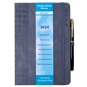 2024 Planner Diary Agenda With Pen (A5 grey)