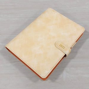 high quality filofax style PU cover A5 diary with metal ring binder and magnetic flap closure