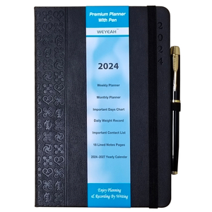 2024 Planner Diary Agenda With Pen (A5 black)