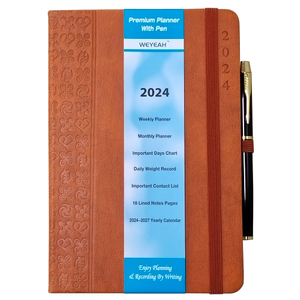 2024 Planner Diary Agenda With Pen (A5 brown)