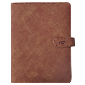 2024 Personal Organizer Ring Binder Planner (A5 brown)