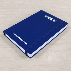 FSC standered 2022 diary A5 diary with daily view layout, pure color printed cover and elastic