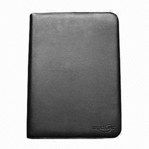 POF-17(A4 size PU leather portfolio or compendium with zipper) 
