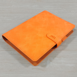 high quality filofax style PU cover A5 diary with metal ring binder and magnetic flap closure
